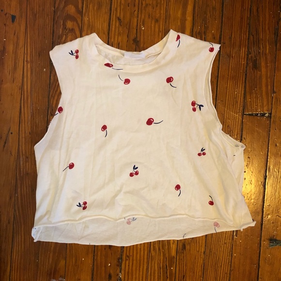 NWOT LNA Cherry Print Crop Tank - Size Small - Picture 1 of 6